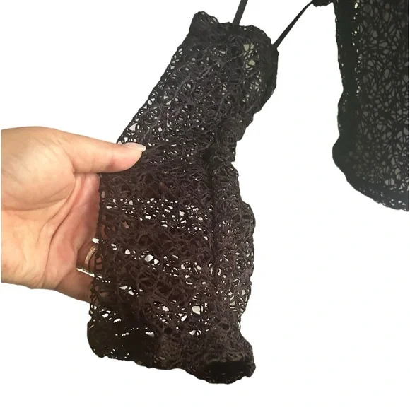 Forever 21 Black Mesh Cropped Top - Picture 3 of 7